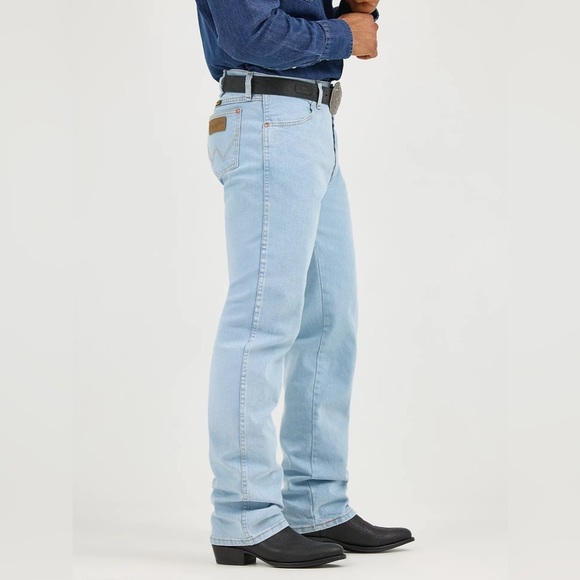 Wrangler Cowboy Cut Original Fit Jeans Men’s Bleach Washed Denim 1013MWZGH - Picture 9 of 9